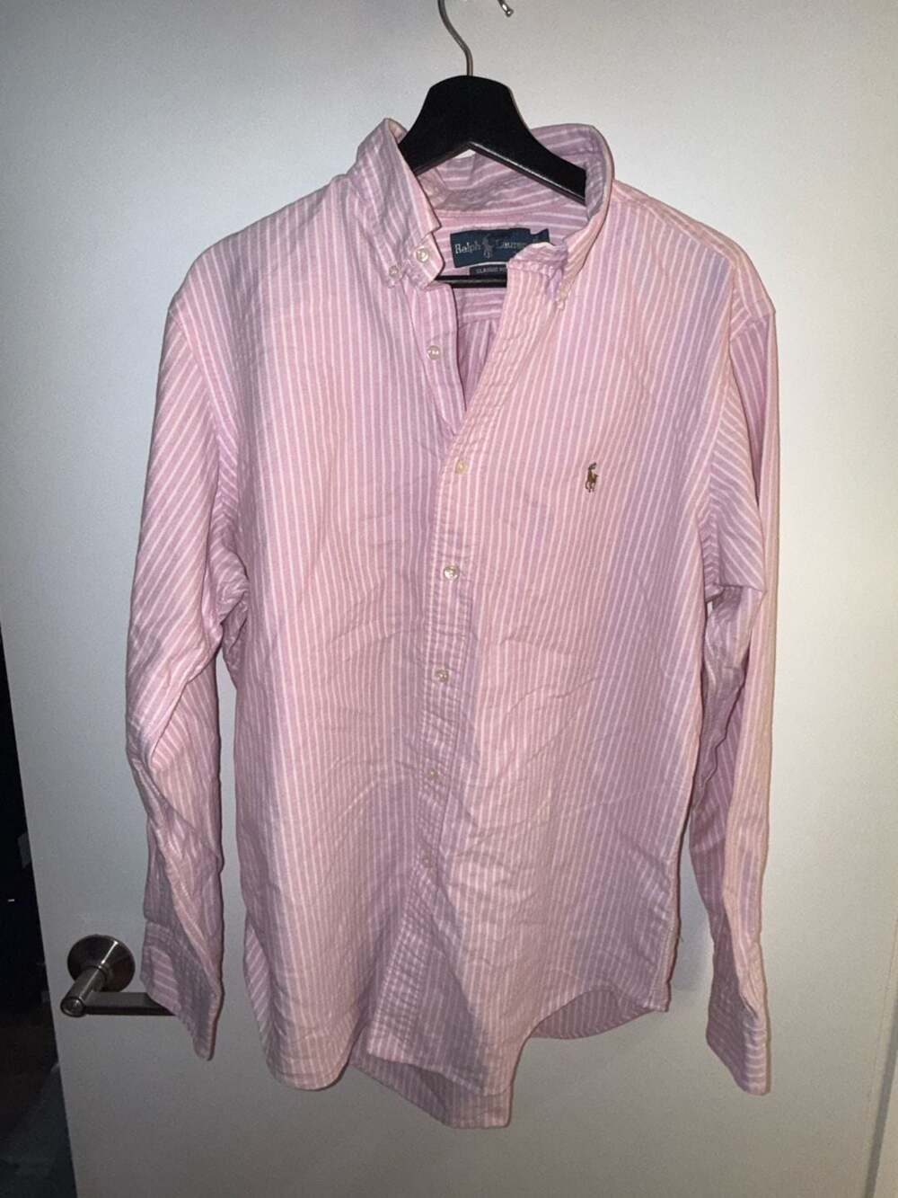 90’s Ralph Lauren Classic Fit Striped Button Down Shirt Size L